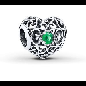 Authentic May Birthstone heart pandora Charm